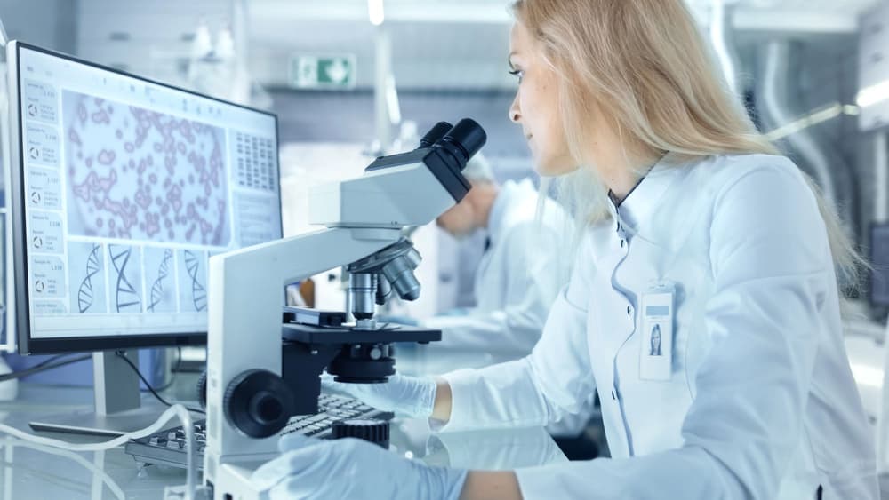 kobieta pracująca w laboratorium