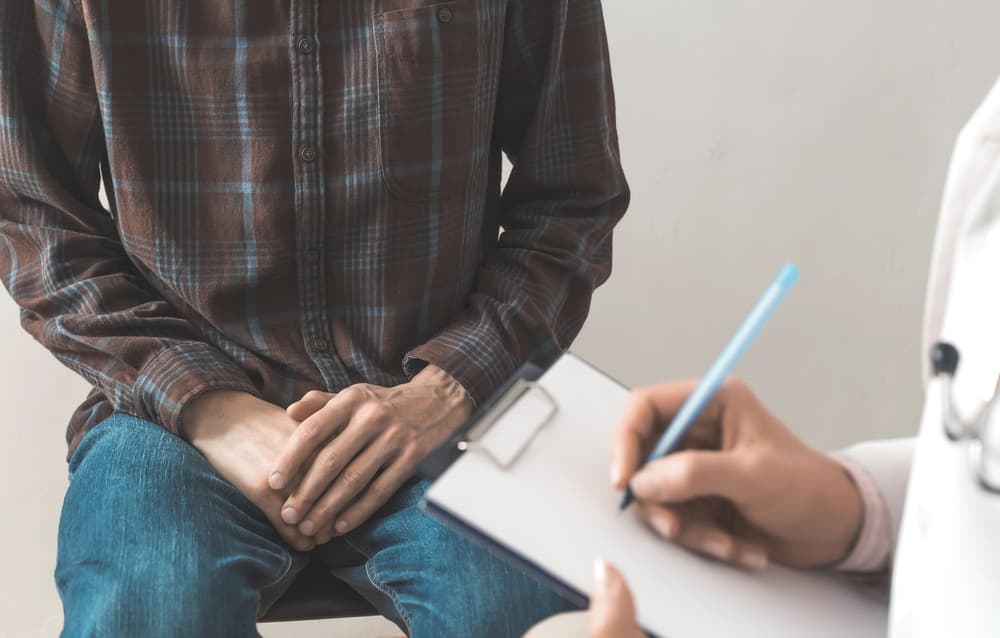 mężczyzna u lekarza