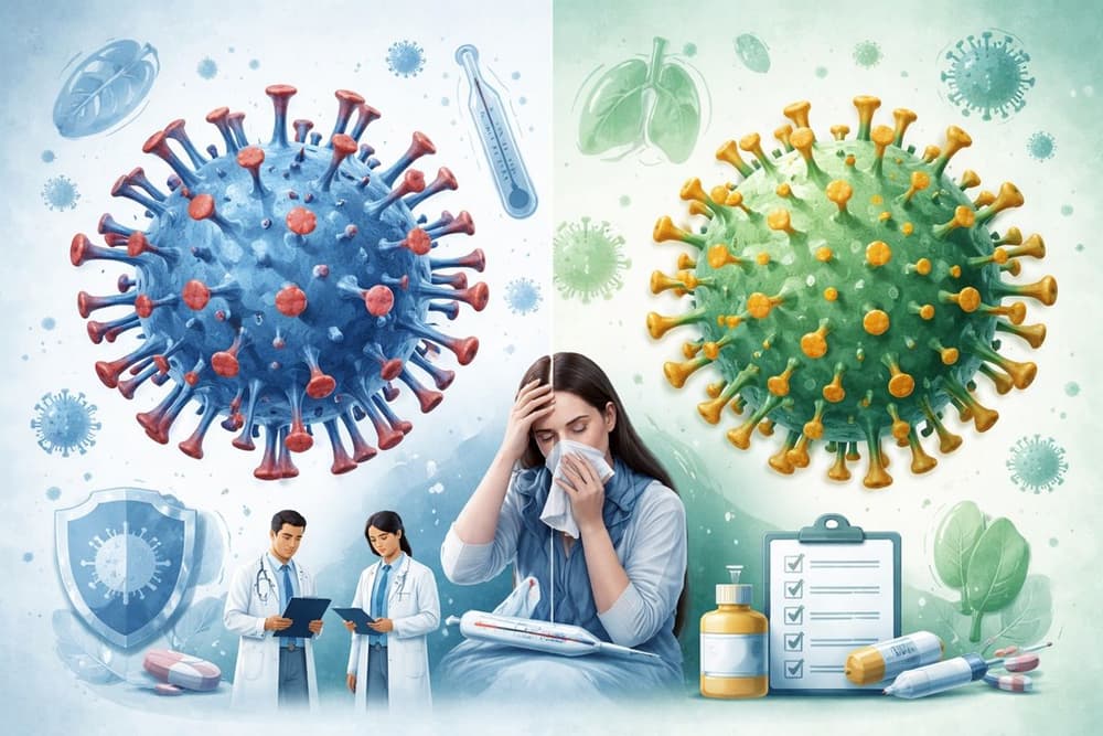 Grypa typu A i typu B: różnice w objawach, przebiegu choroby i możliwych powikłaniach