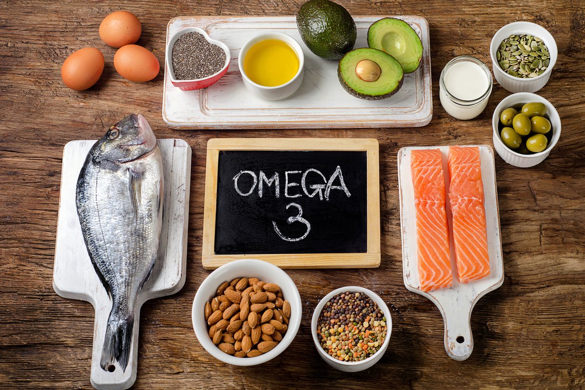 Produkty spożywcze bogate w kwasy omega-3.